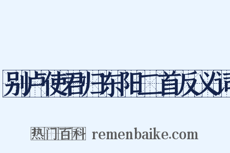 别卢使君归东阳二首反义词是什么意思的图片